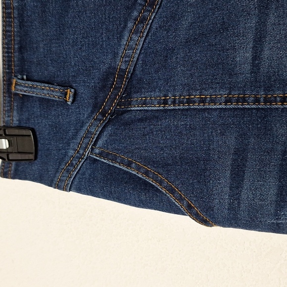 Char Tou Blue Medium Wash Western Cowgirl Button Front Denim Maxi Skirt Size S - Picture 5 of 13